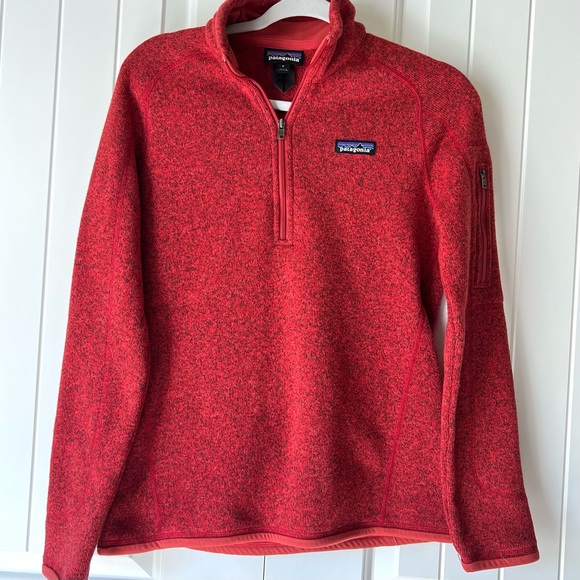 NWOT Patagonia Women's Better Sweater 1/4 Zip in Classic Red Size Small - Picture 3 of 9